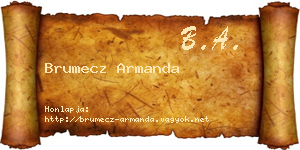 Brumecz Armanda névjegykártya